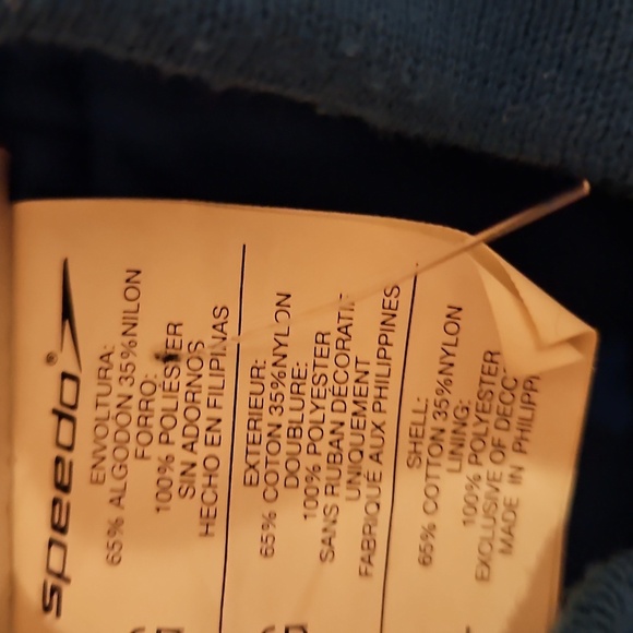 Beautiful bright blue vintage speedo bomber jacket coat Sz.L zipper pockets - Picture 6 of 13